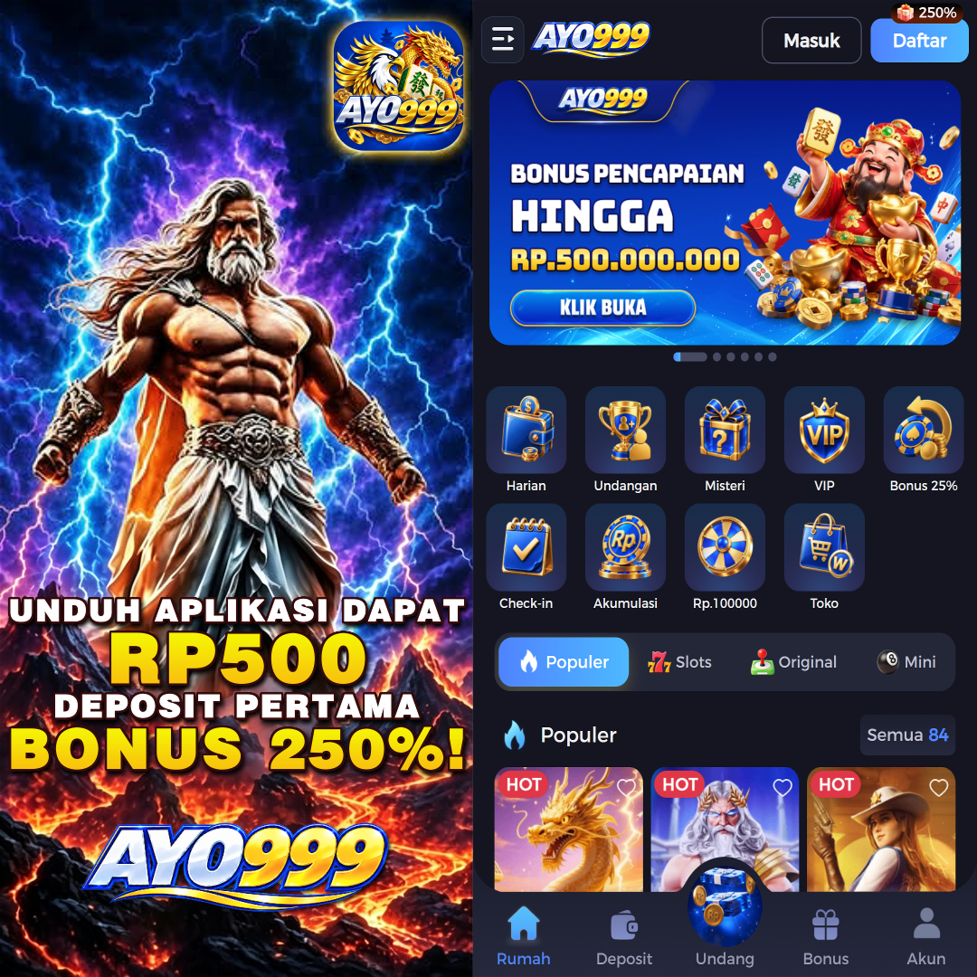 AYO999 - Dowdload & Install Aplikasi Slot Asli Minimal Bet 400 Perak